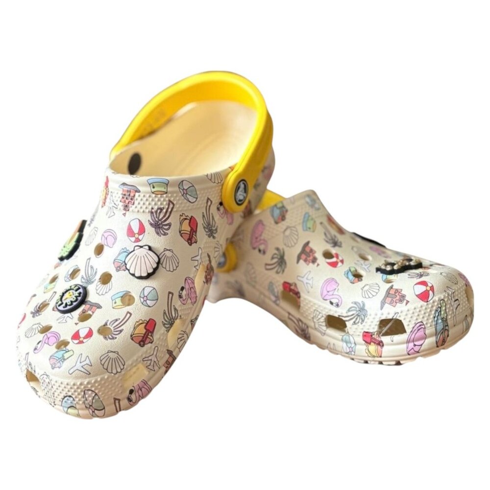 New Crocs Classic Spring Break Pool Party Clogs Size J5 Casual Kids Sandal